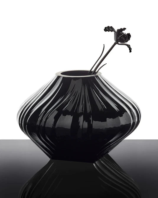 Vase avec tube en verre 04 transparent mat Josephine