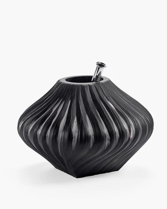 Vase with glass tube 04 matte black Josephine