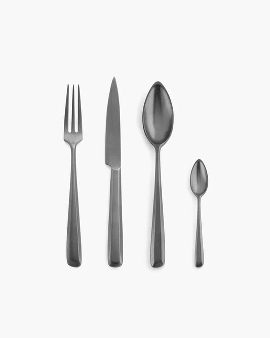 Zoë Anthracite 24-piece cutlery set