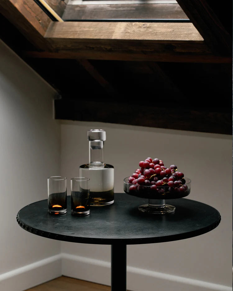 Low bowl with foot L Ambre Zuma