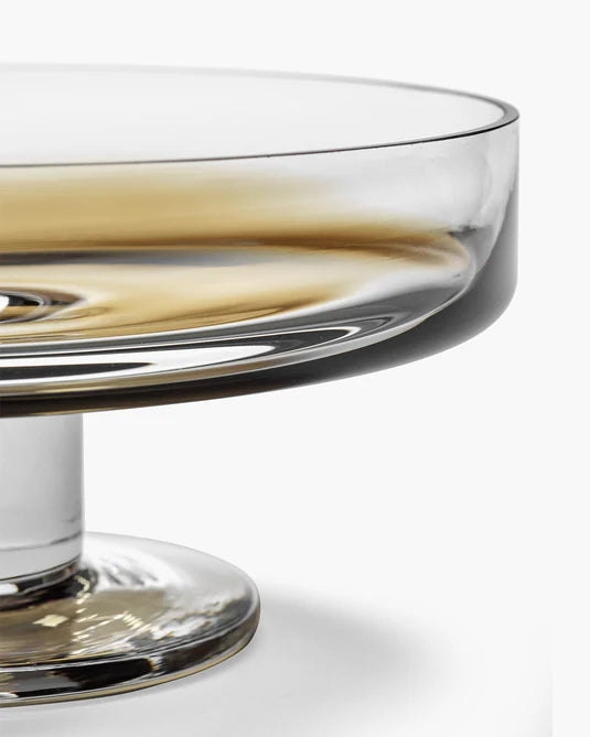 Low bowl with foot L Ambre Zuma