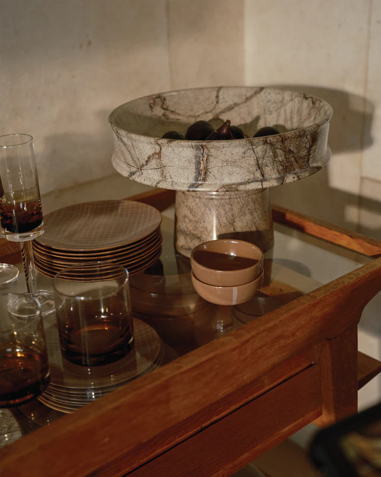 Dune Brown Raised Bowl