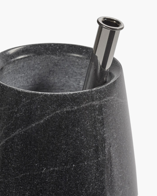 Vase with glass tube 08 S black Josephine