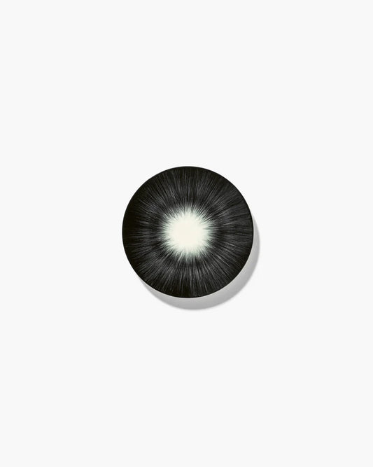 White/Black Dessert Plate Variation 5 Dice