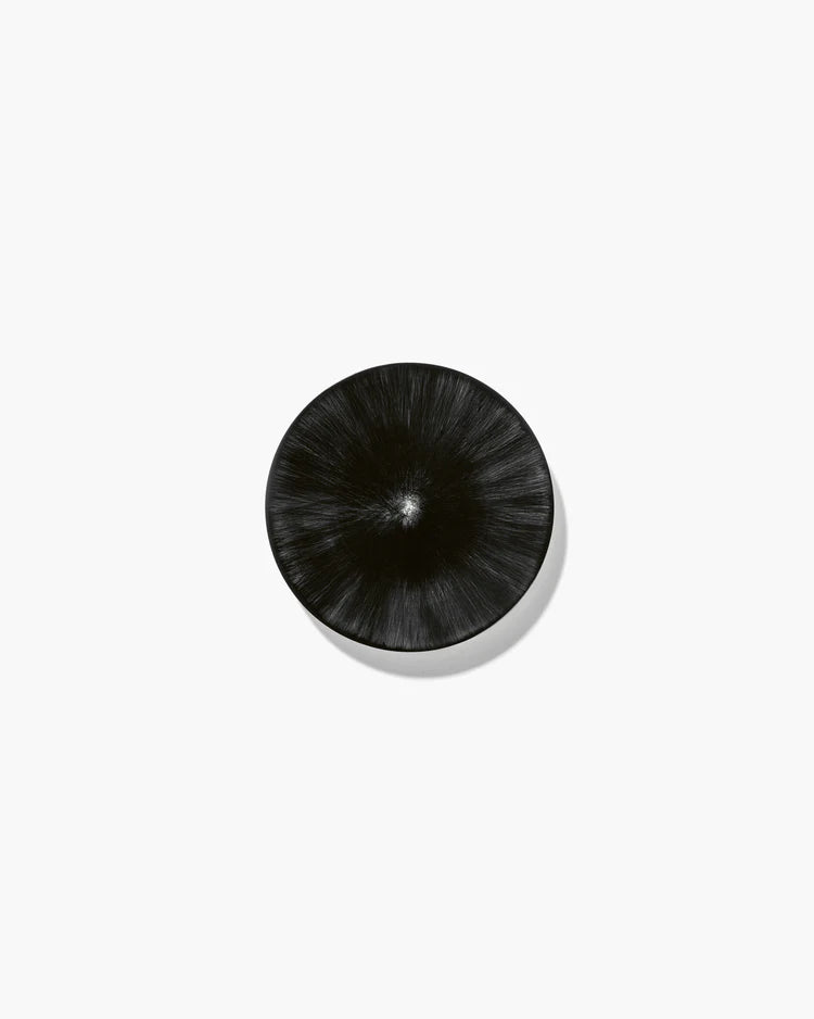 Assiette à dessert blanc/noir variation 6 Dé