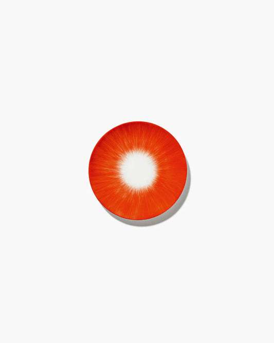 White/Red Dessert Plate Variation 5 Dice