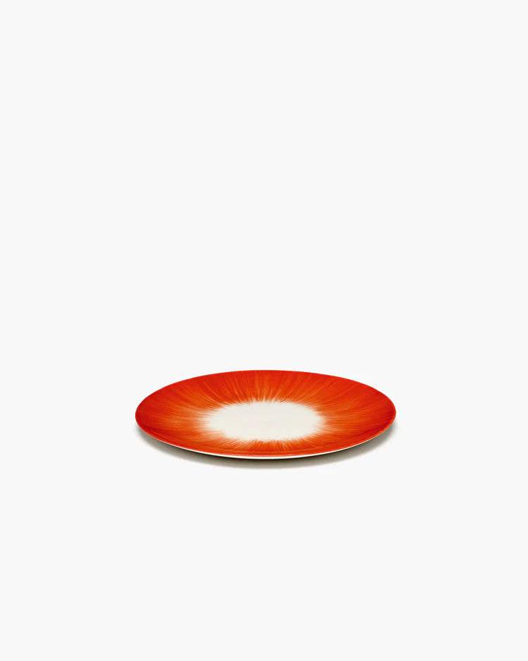 Assiette de petit-déjeuner blanc/rouge variation 5 Dé