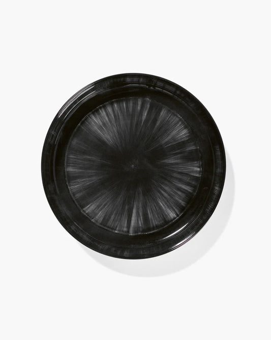 Assiette haute XL blanc/noir variation C Dé