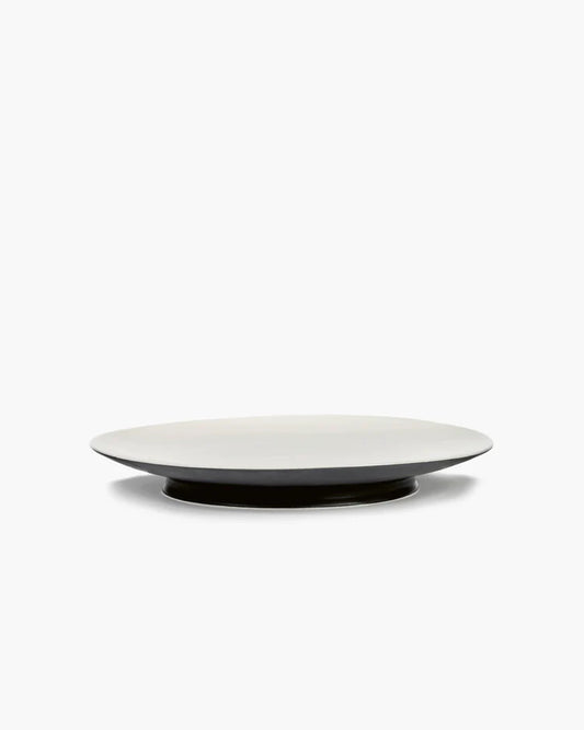 Ra Black/Off-White Dinner Plate