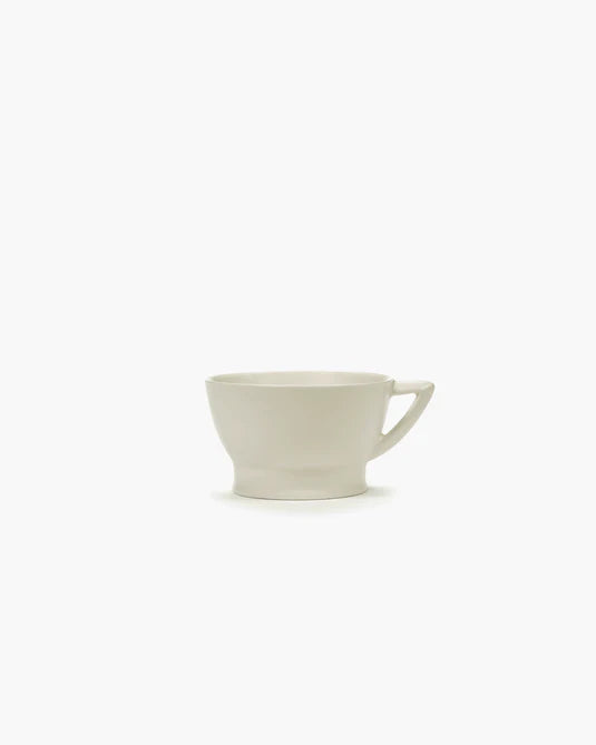Tasse à café avec anse blanc cassé Ra