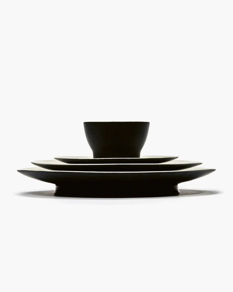 Tasse sans anse noir/blanc cassé Ra