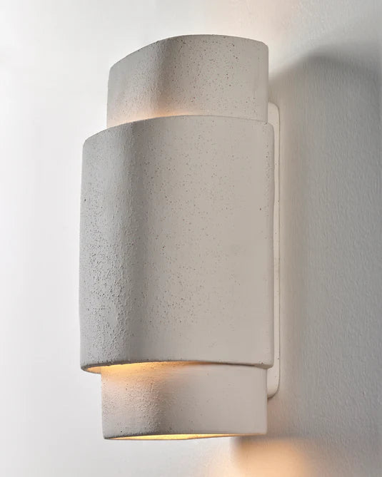 Beige stenen wandlamp
