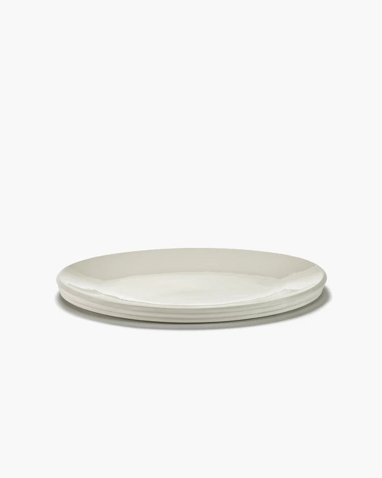 S Alabaster Dune Oval Serving Platter