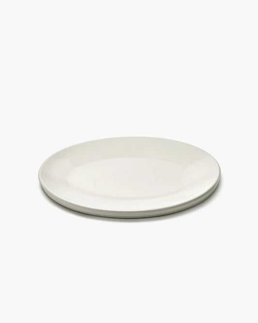 S Alabaster Dune Oval Serving Platter