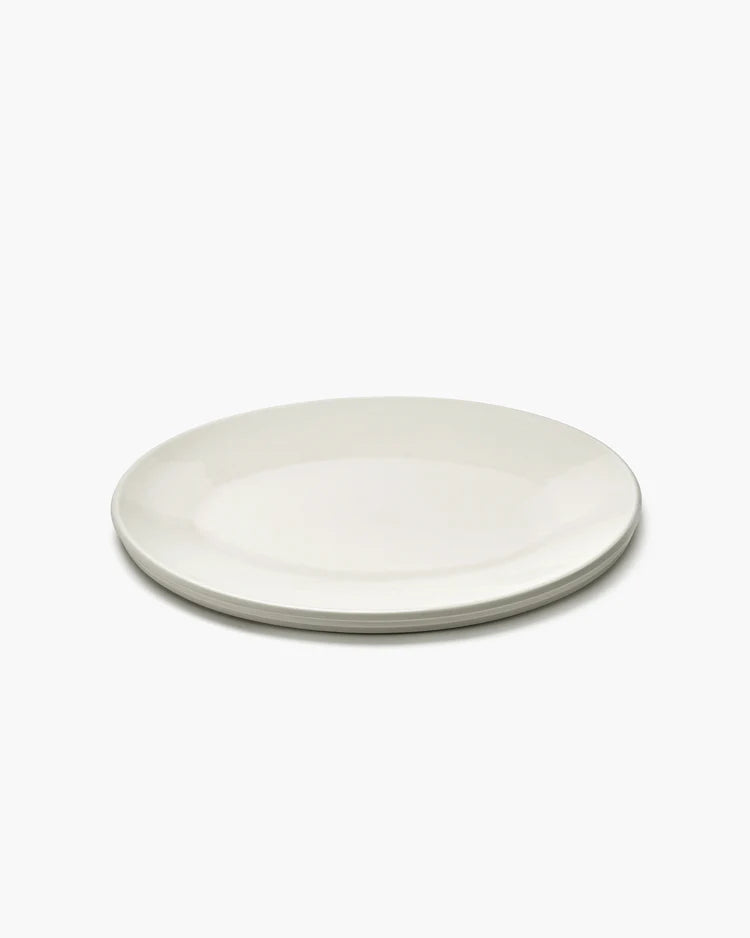 S Alabaster Dune Oval Serving Platter