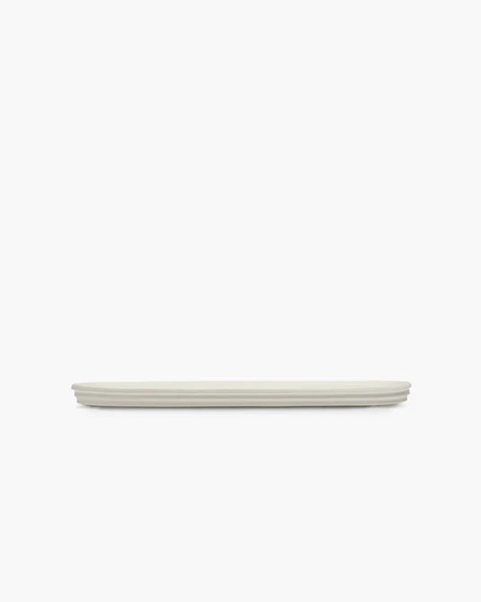 S Alabaster Dune Oval Serving Platter