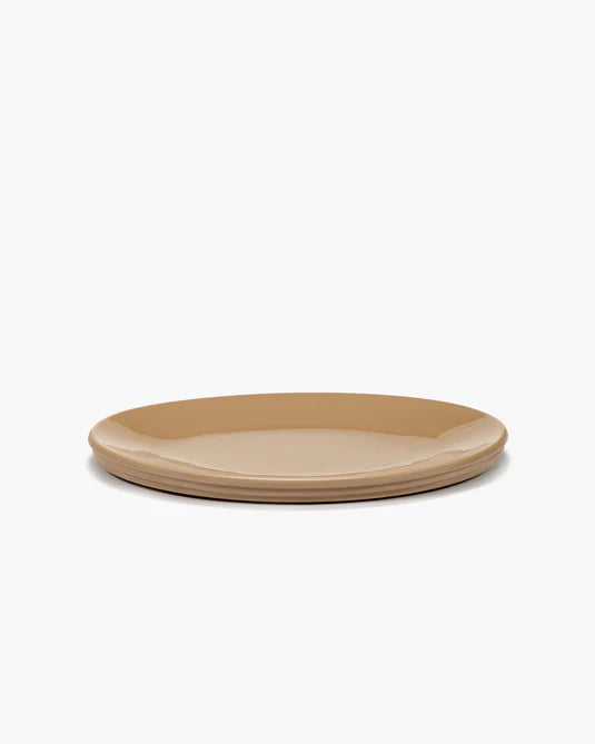Plat de service ovale S Clay Dune