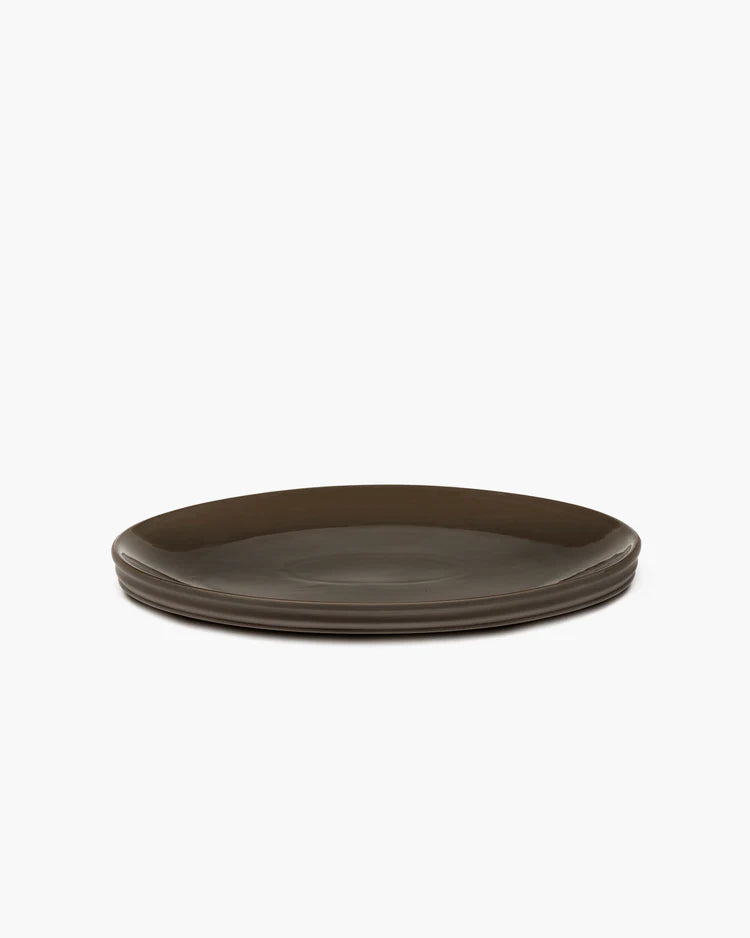 Plat de service ovale S Slate Dune