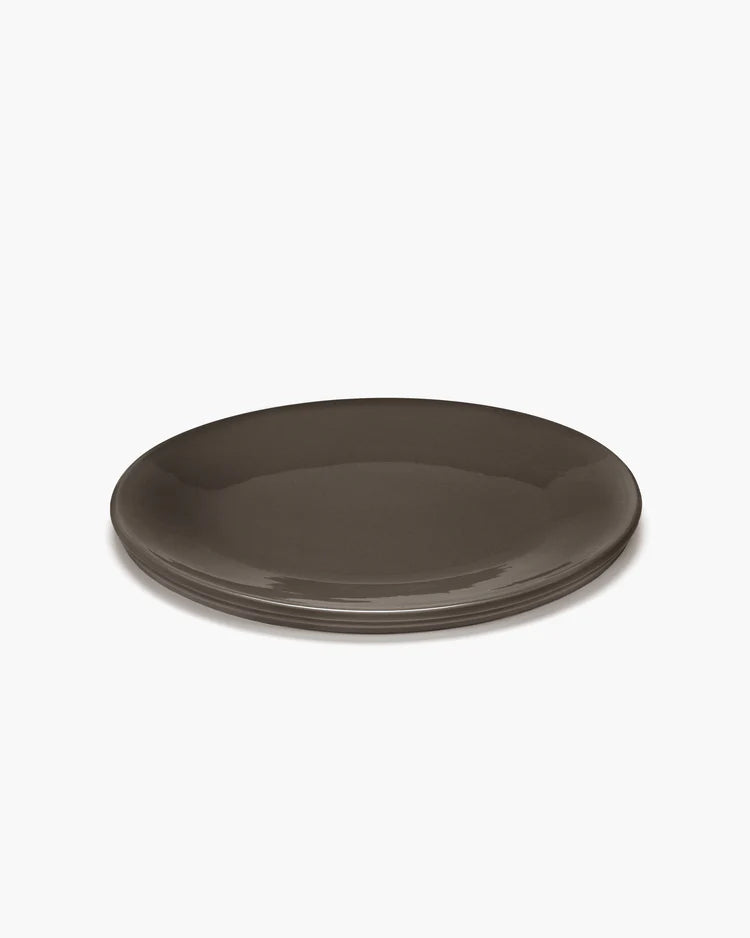Plat de service ovale S Slate Dune