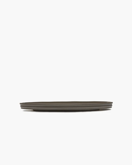 Plat de service ovale S Slate Dune