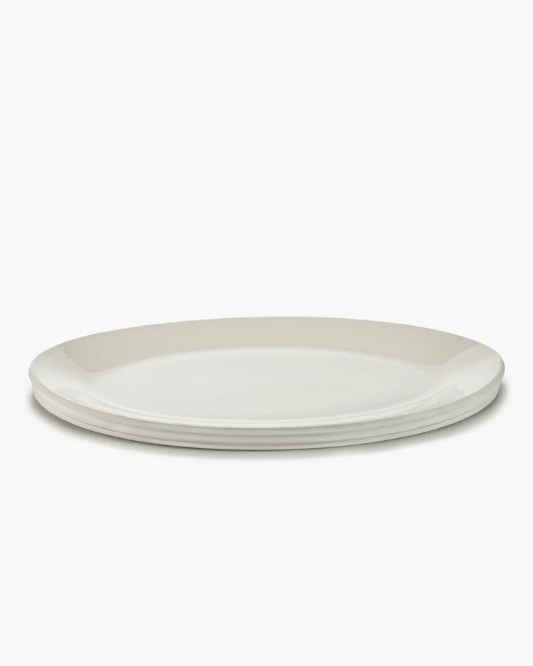 Plat de service ovale L Alabaster Dune