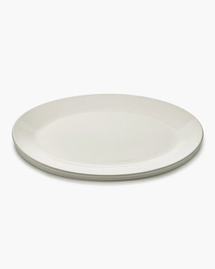 Plat de service ovale L Alabaster Dune