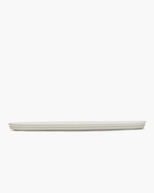 Plat de service ovale L Alabaster Dune