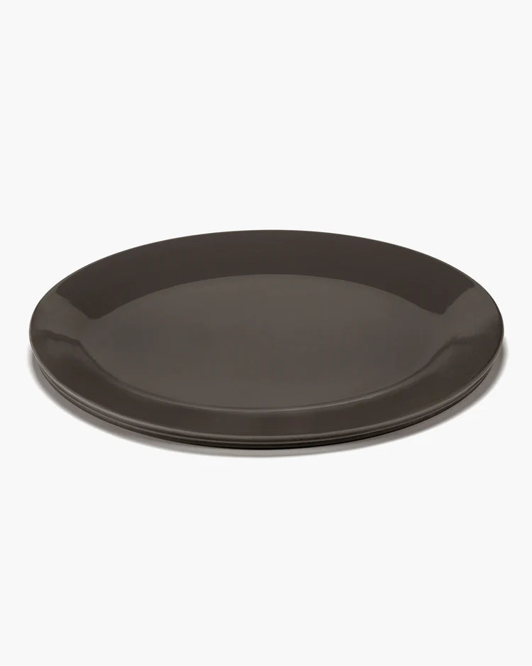 Plat de service ovale L Slate Dune