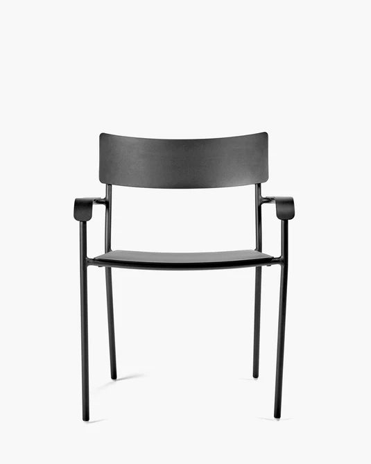 August L Outdoor Chair with Armrest Black