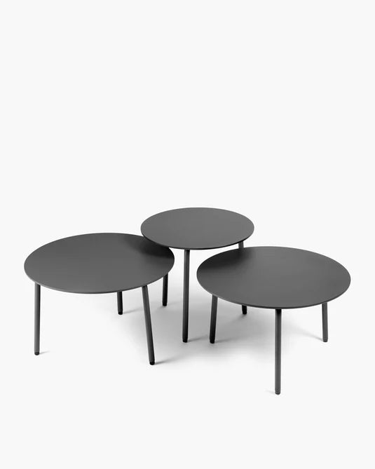 Table d'appoint d'extérieur S August Noir