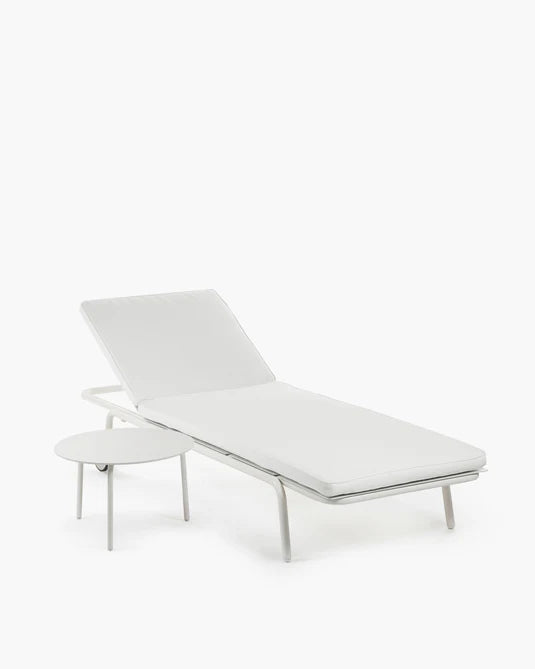 Coussin pour transat d'extérieur August Blanc