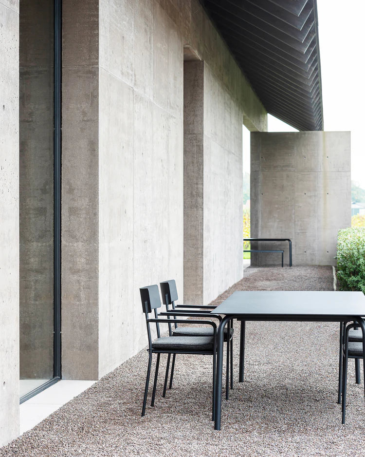 S August Black Outdoor Dining Table