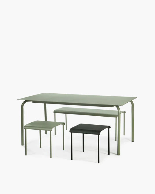 S August Green Outdoor Dining Table