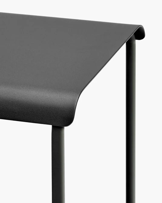 August Black Outdoor Stool