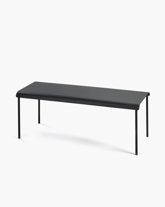 August Black Outdoor Bench