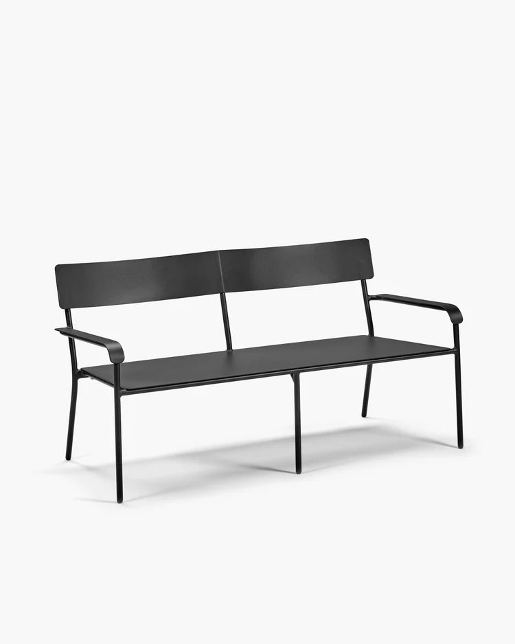 August Black Outdoor Sofa