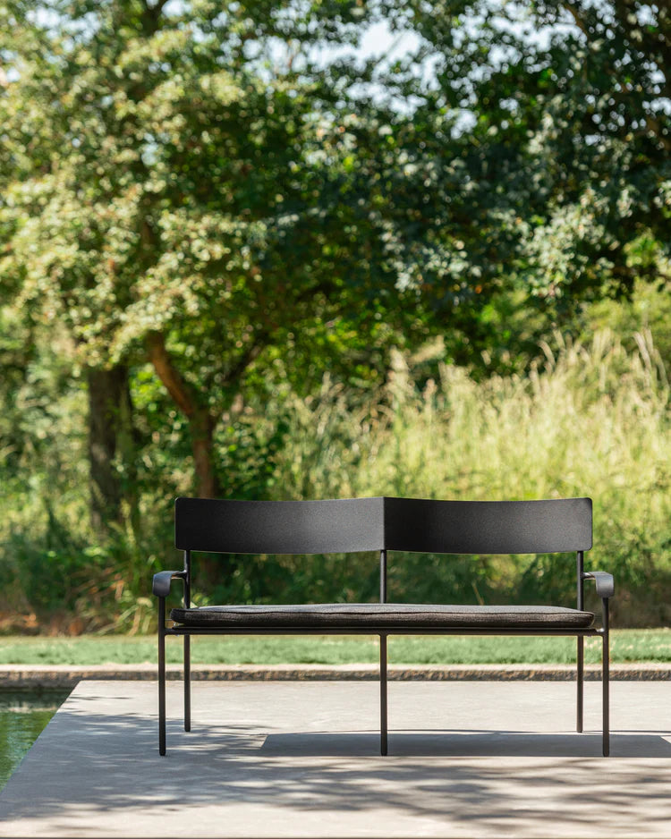 August Black Outdoor Sofa
