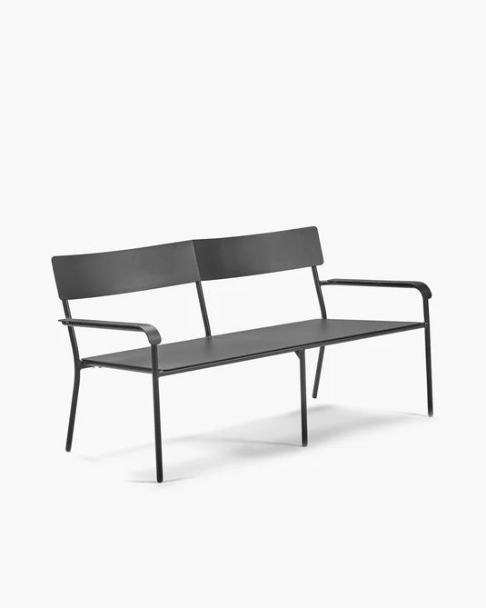 August Black Outdoor Sofa