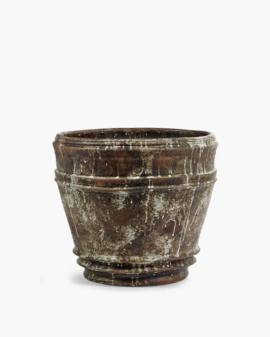 Mesa 01 L White/Brown Planter