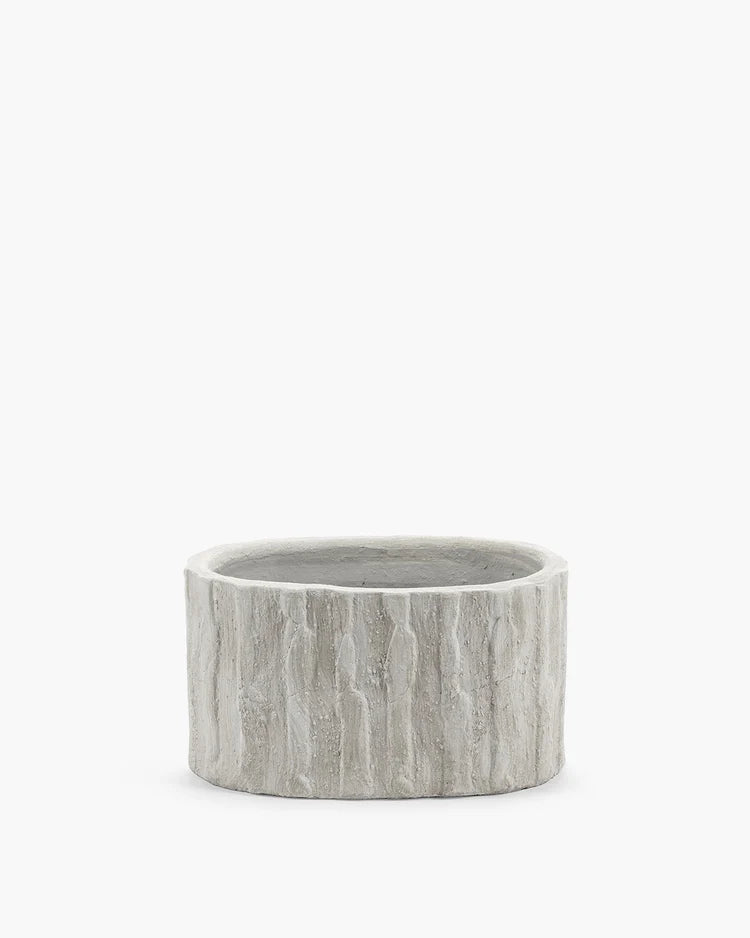 Rift lage plantenbak 03 gebroken wit