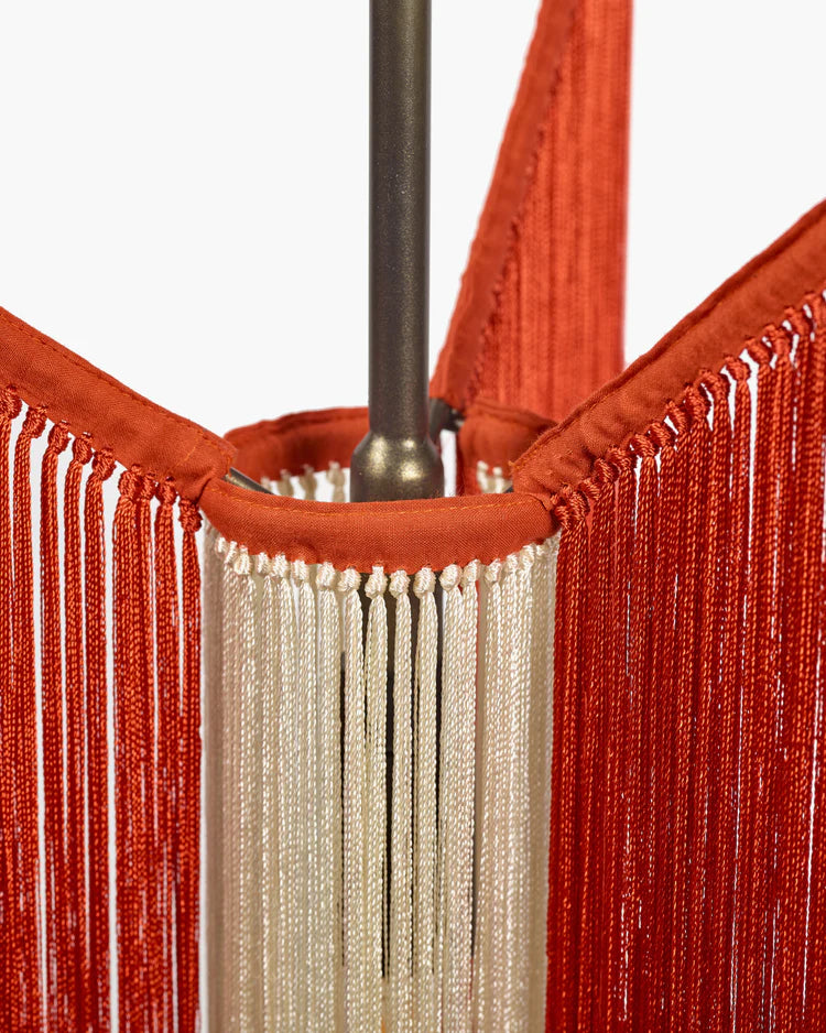 Chan 2 Scarlet/Cream Floor Lamp