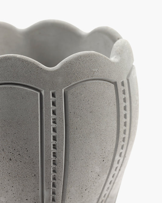 Vaas met glazen buis 05 beton Josephine