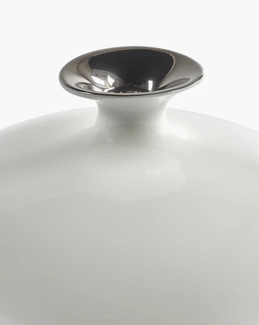 Vase 01 blanc - argent Josephine