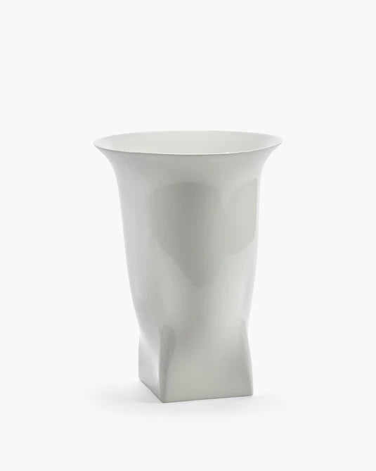 Vase avec tube en verre 02 blanc Josephine