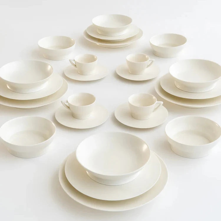 Ensemble complet 24 pièces blanc cassé Ra