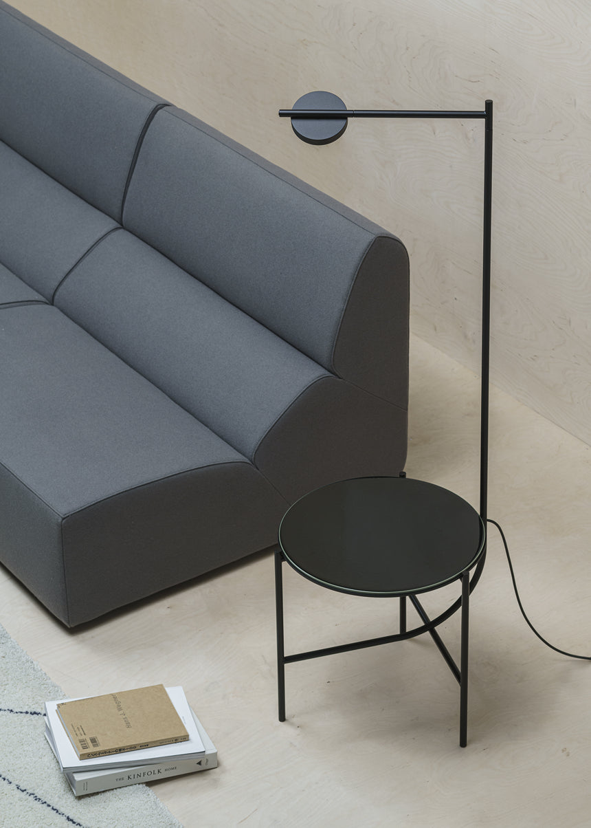 Lampe + Table Igram verre blanc