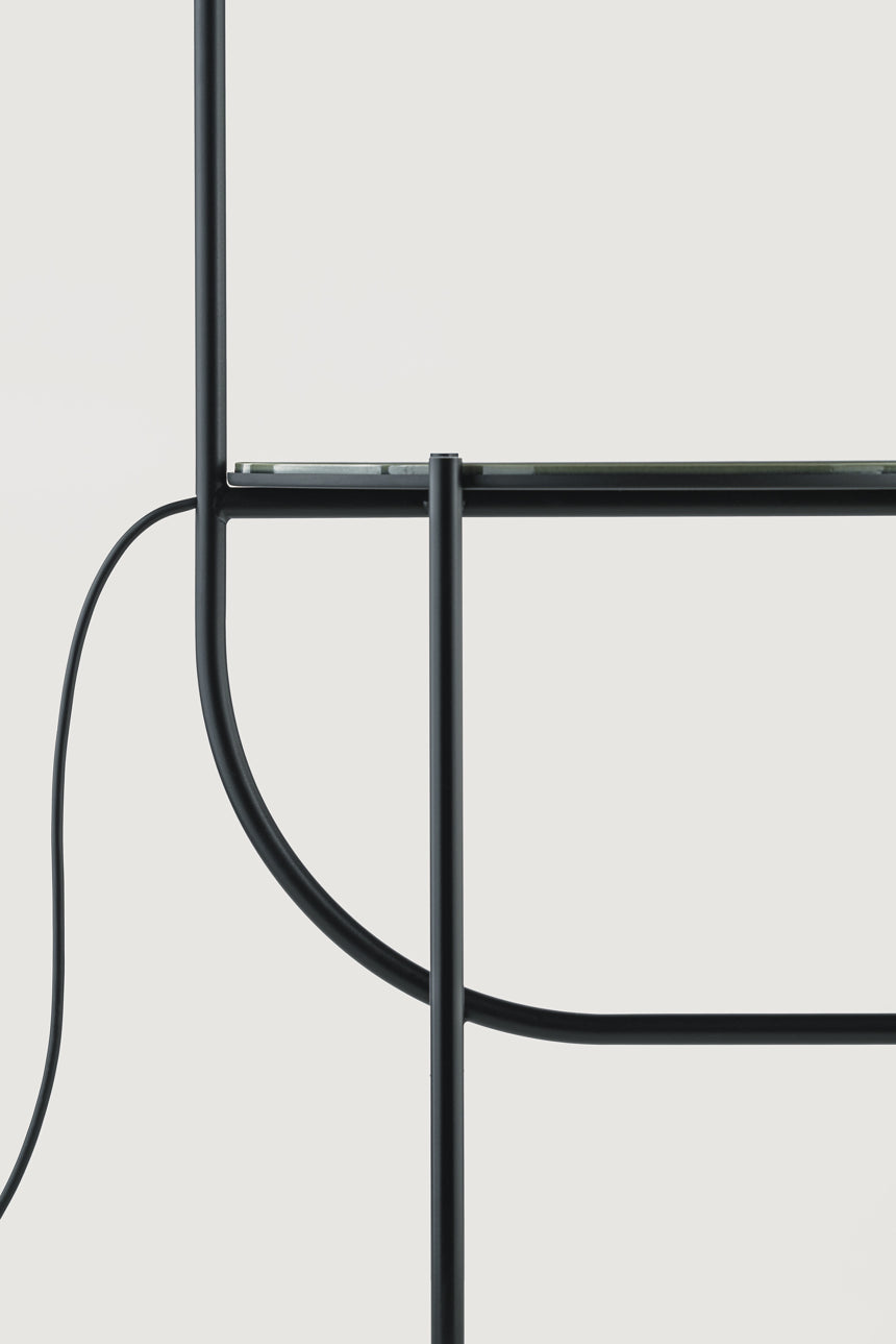 Lampe + Table Igram verre blanc