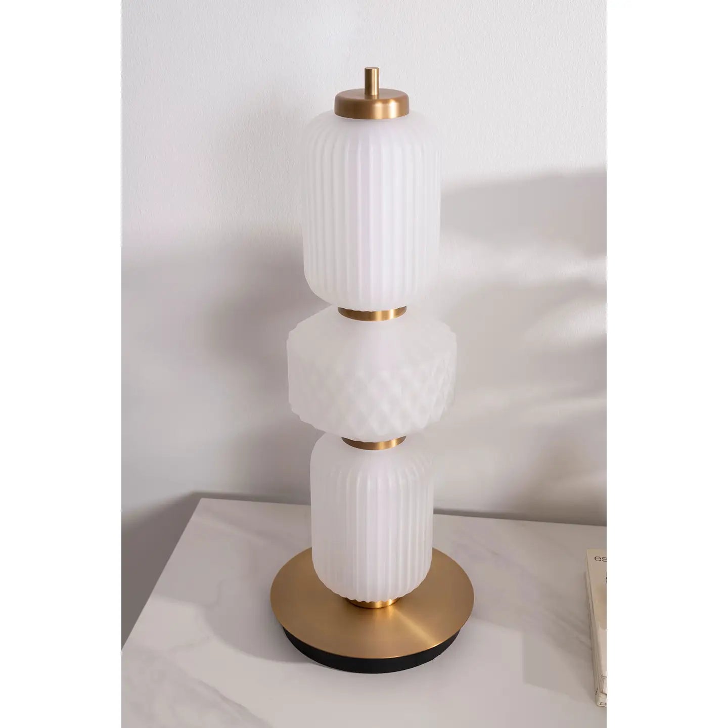 Bohemian brass table lamp