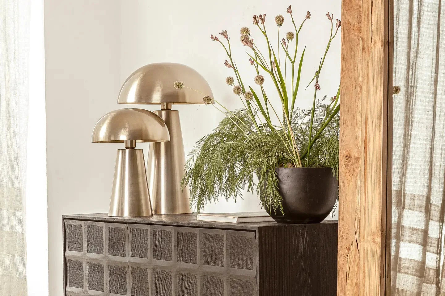 Jamur brass lamp