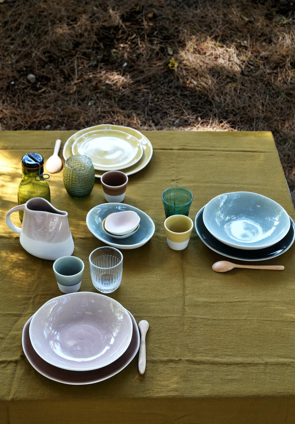 Assiette XL Maguelone Orage uni
